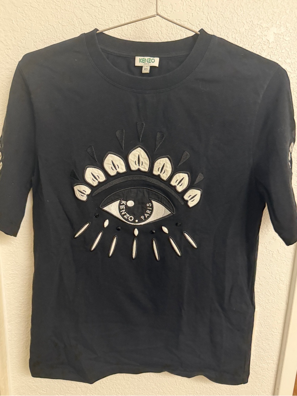 Kenzo Black Short-Sleeve Eye Motif Tee size XS